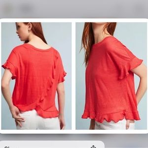 Eri + Ali linen ruffle tee